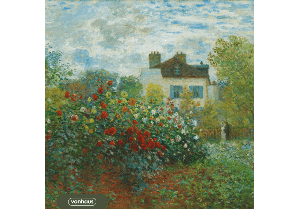 Watercolour painting of a Mediterranean garden