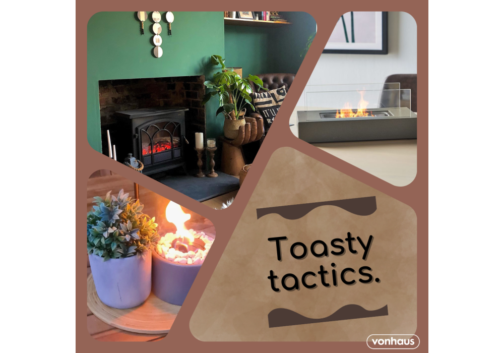 Toasty tactics image with cosy living room collage