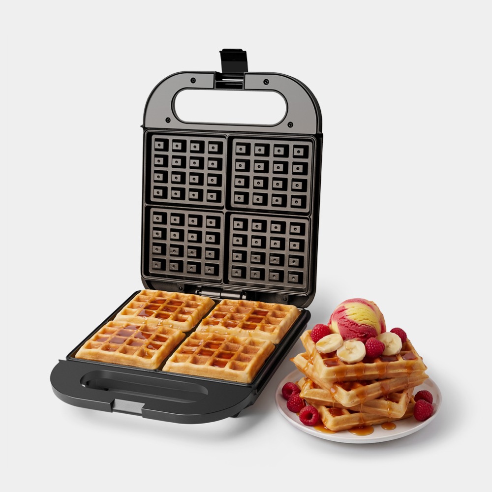 4-Slice Belgian Waffle Maker 1400W
