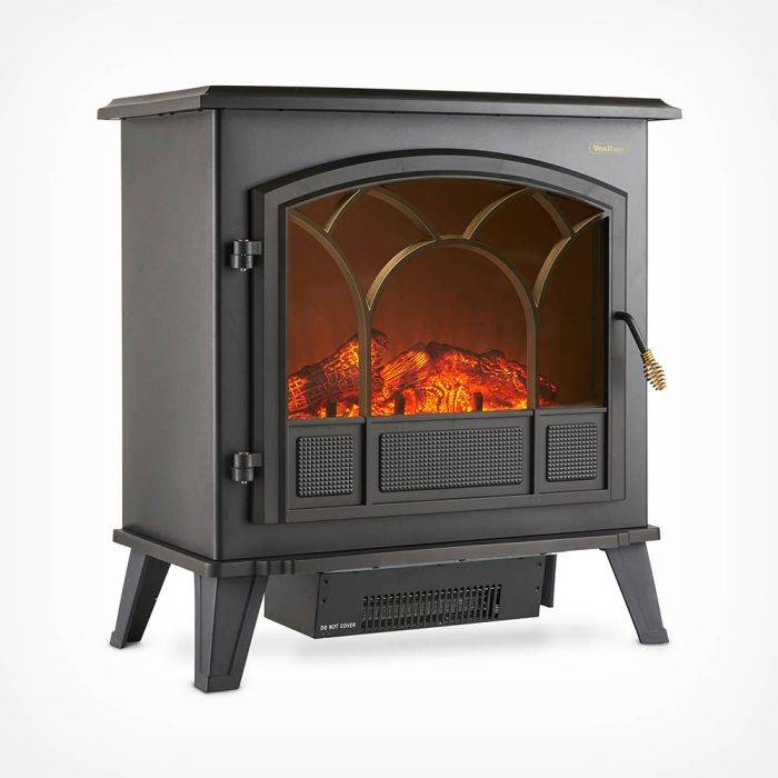 1850W Large Stove Heater in Black | VonHaus