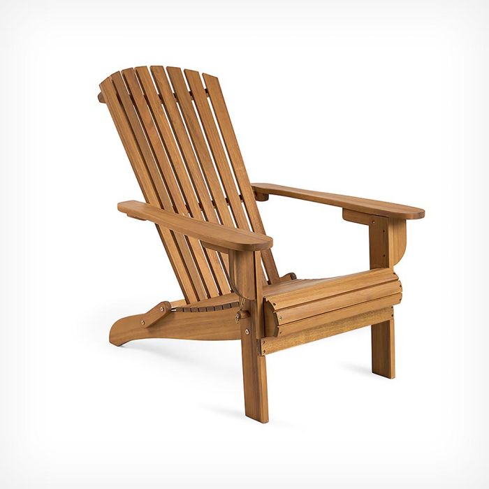 VonHaus Set of 2 Wooden Hardwood Folding Outdoor Garden Patio Furniture Chairs 
