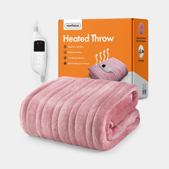 Pink Electric Blanket, Heated Throws