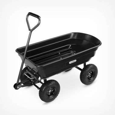 Garden dump trolley with handle
