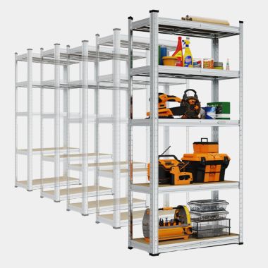 1.5m 5-tier Garage Shelving Units x5
