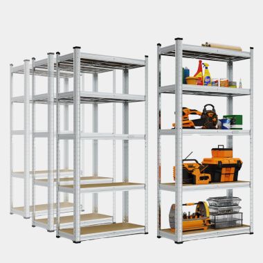 1.5m 5-tier Garage Shelving Units x4
