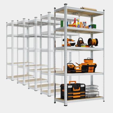 1.8m 5-tier Garage Shelving Units x 5