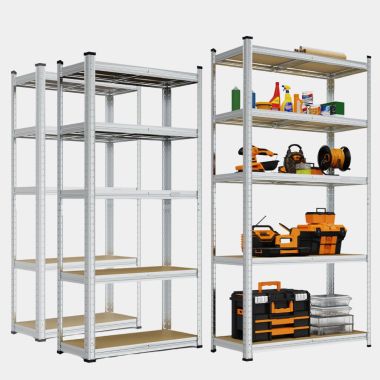 1.8m 5-tier Garage Shelving Units x 3