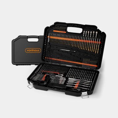 246 Piece Complete Drill Bit Set For Plastic, Wood, Metal & Brick