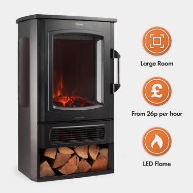 2000W Electric Stove & Log Store