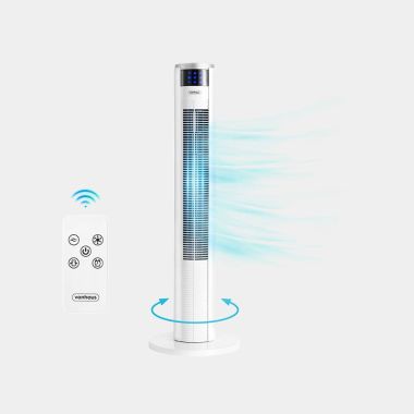 White 35" Tower Fan 