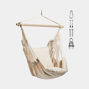 VonHaus Cream Garden Swinging Chair