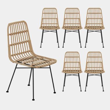 Richmond Set of 6 Rattan Dining Chairs