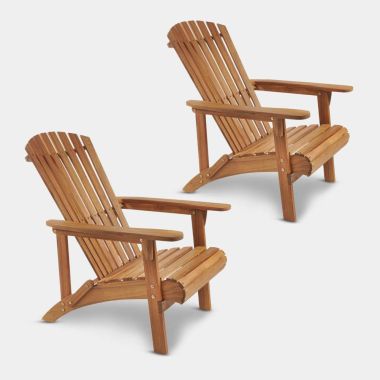VonHaus Set of 2 Adirondack Chairs