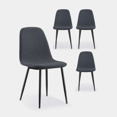 Cavell Charcoal Blue Set of 4 Dining Room Chairs