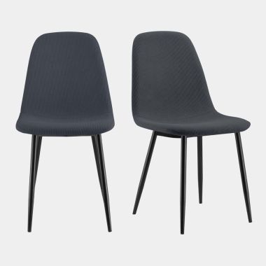 Cavell Charcoal Blue Set of 2 Dining Chairs