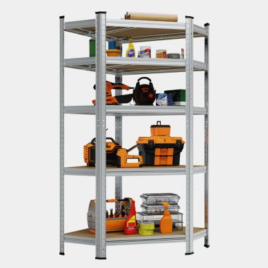 Galvanised Garage Storage Corner Racking - With Tools