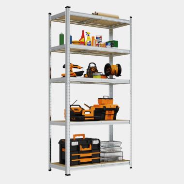 1.8M Galvanised Finish 5-Tier Racking - With Tools