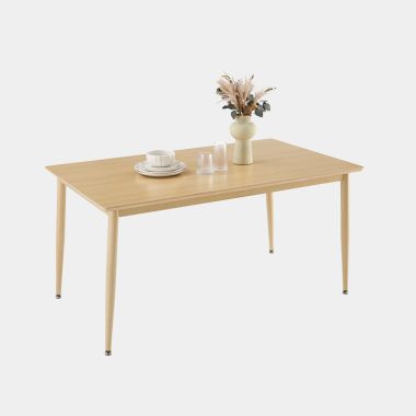6 Seater Light Wood Dining Table Large