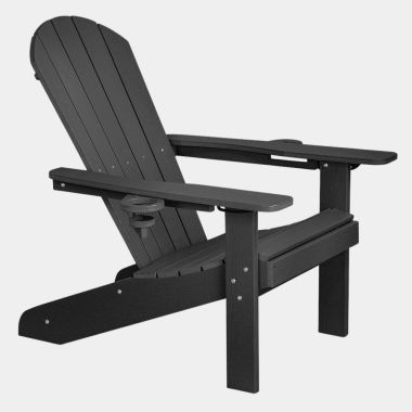 Black Adirondack Garden Chair - Assembled