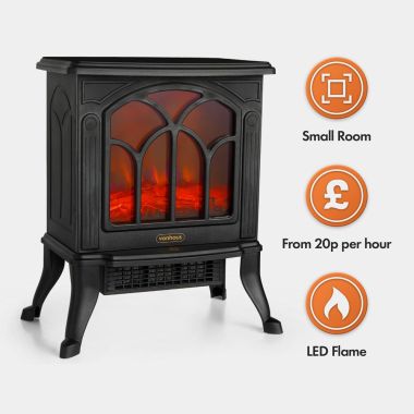 1500W Electric Stove Heater With LED Flames