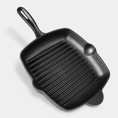 Cast Iron Griddle Square Pan With Handle