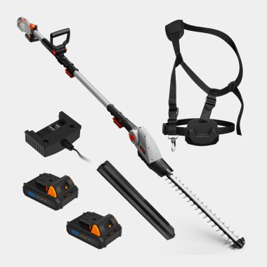 Vonhaus Cordless Extendable Pole Hedge Trimmer - Bundle Set