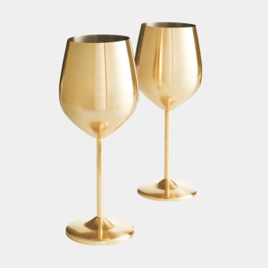 Brushed Gold Wine Glasses