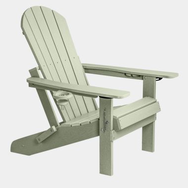Green HDPE Weatherproof Adirondack Garden Chair - Assembled