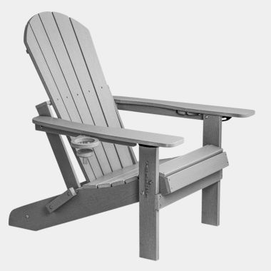 Grey HDPE Adirondack Garden Chair - Assembled