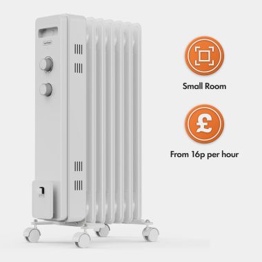 Oil Filled Radiator Heater 7 Fin - Powerful Fins
