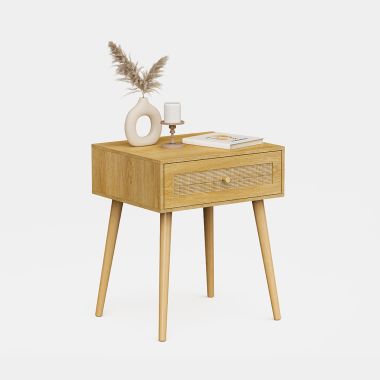 Rattan Bedside Table 