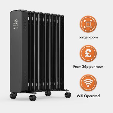 11 Fin Smart Oil Filled Radiator On Wheels