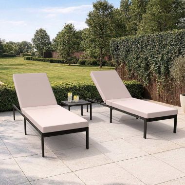 Sunlounger Chairs With Reclining Backrest - In Garden