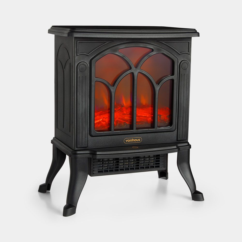1500W Electric Stove Heater LED Fireplaces VonHaus