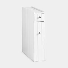 Slim White Bathroom Storage Cupboard VonHaus