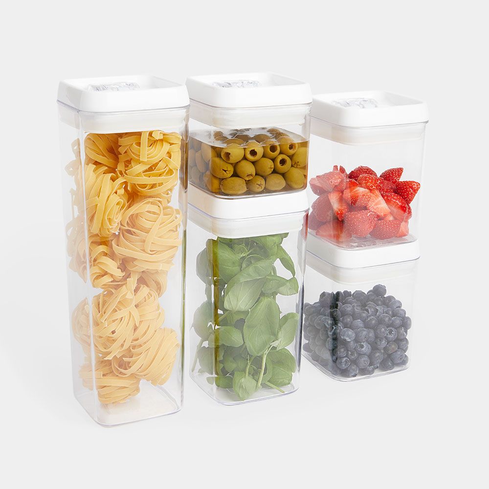 Airtight Food Storage Containers - 5 Piece Set - Air Tight Lid - Kitch –  Dwellza