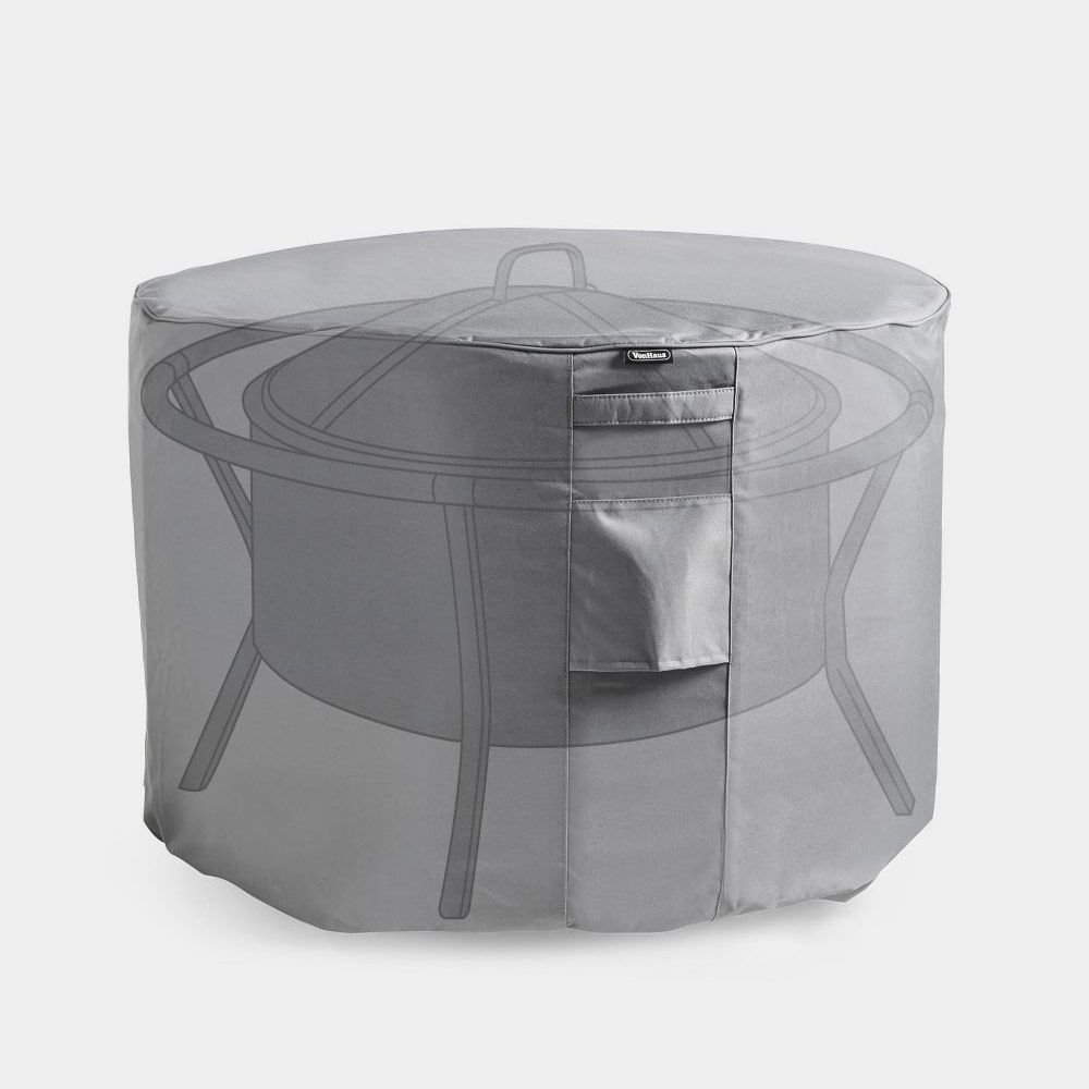 Round Fire Pit Cover Waterproof Fire Pit Cover VonHaus