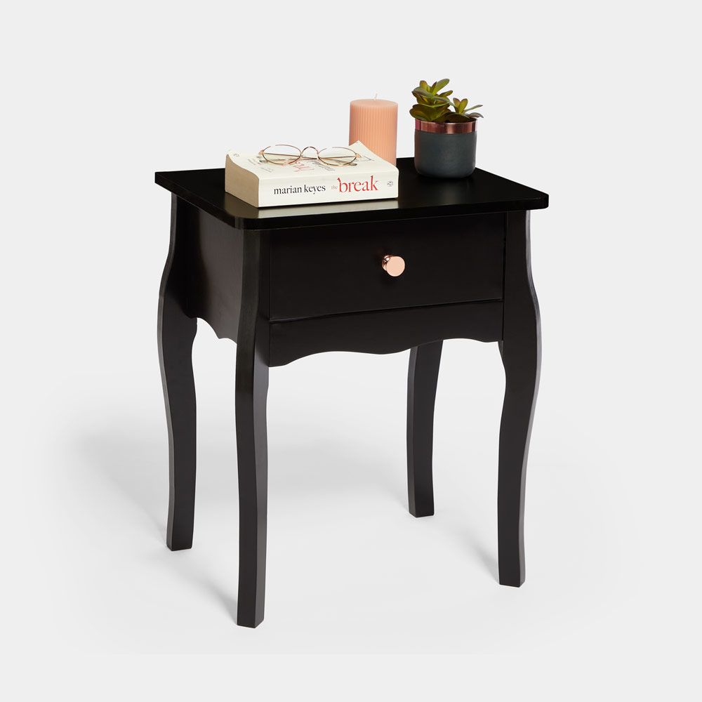 Sophia Black Bedside Table BTFY