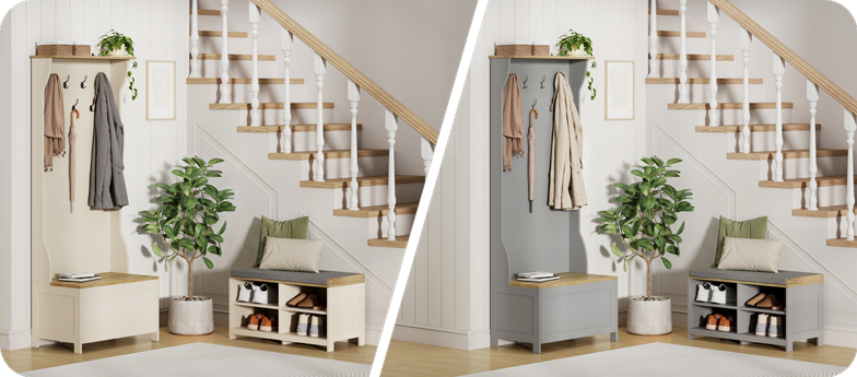 Ash Hall Hallway Collection | Cream | Grey