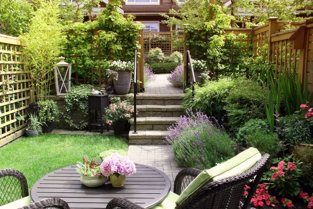 Beautiful sloped garden