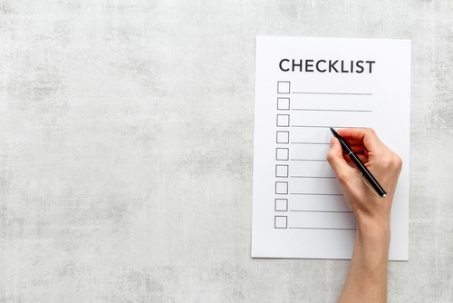 Writing a checklist