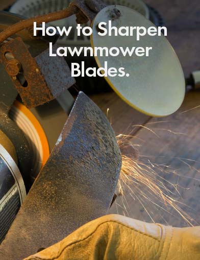 Lawn Mower Blade Being Sharpened