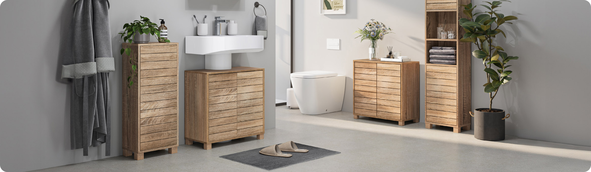 Vonhaus Chester Bathroom Storage Units