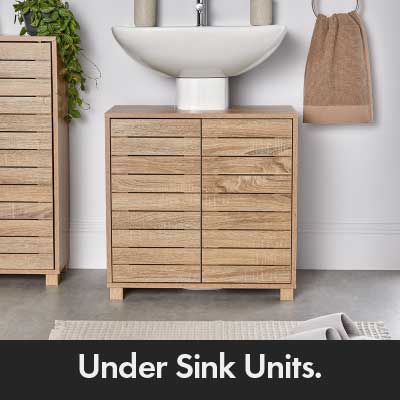 Wood Effect Under Sink Bathroom Unit