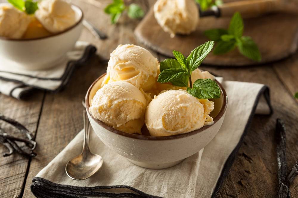 Soft serve vanilla ice cream