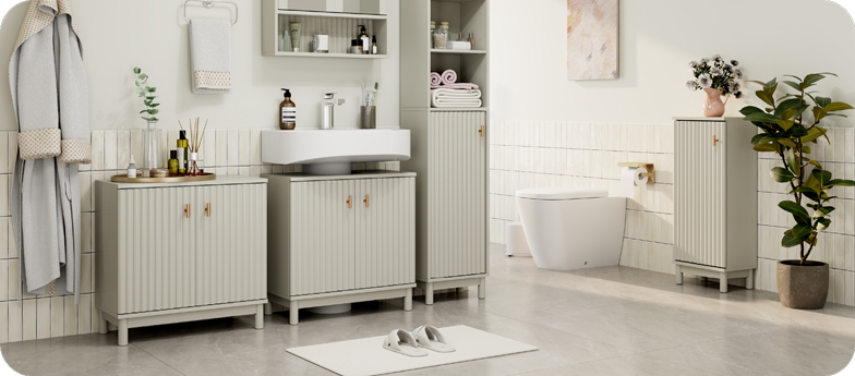 Shrewsbury Bathroom Collection | Grey | Black