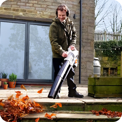 Leaf Blower Being Used