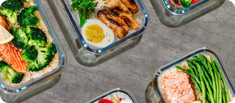 Vonshef Glass Food Container With Food Inside