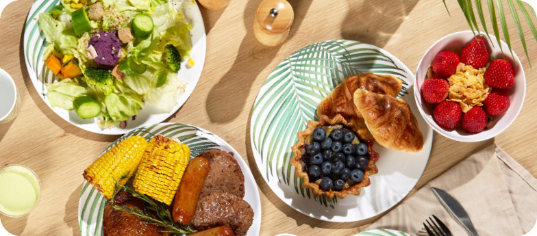 Vonshef Green Leaf Melamine Dinner Plates